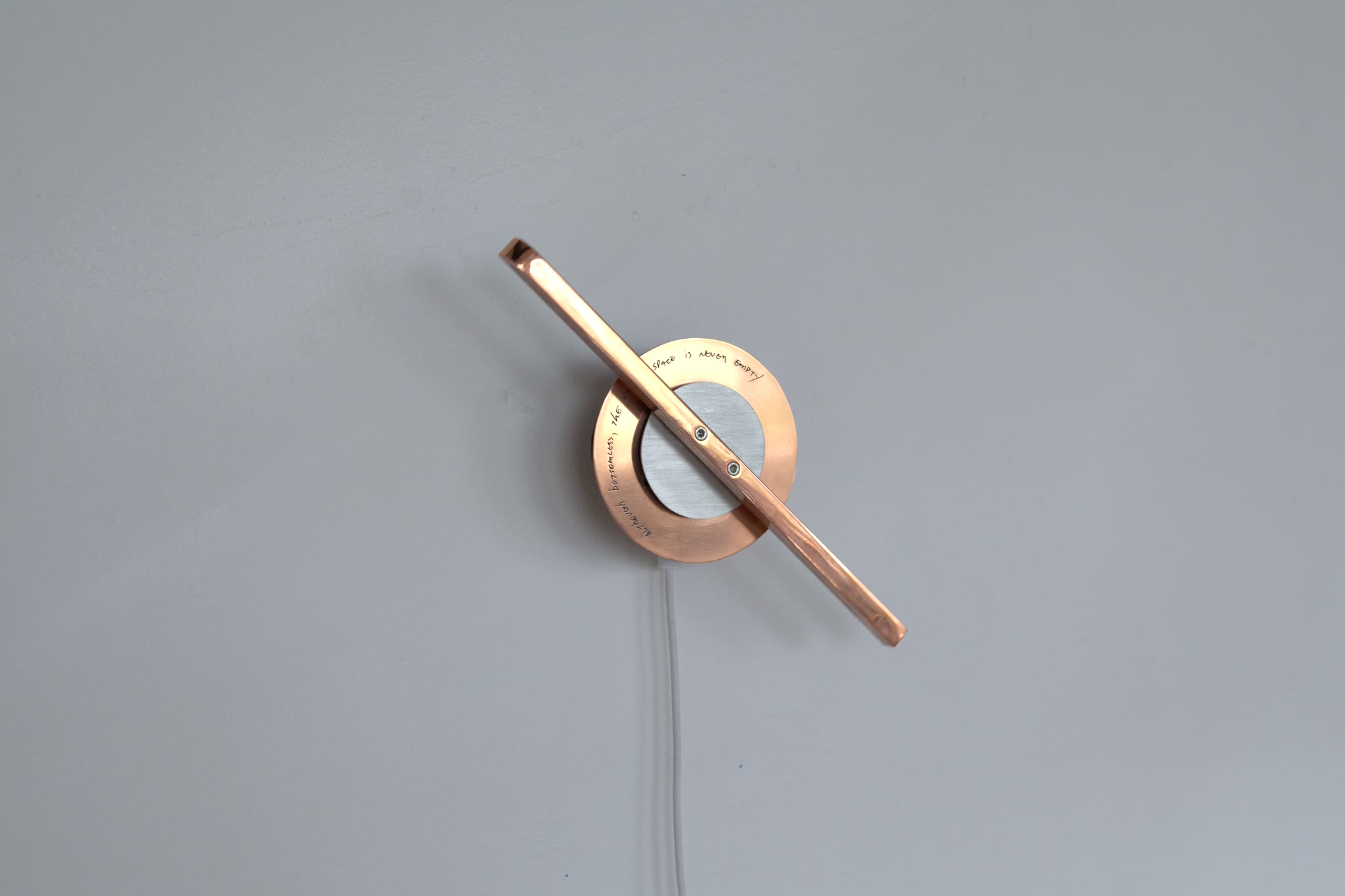 Detail of an engraved copper lid.